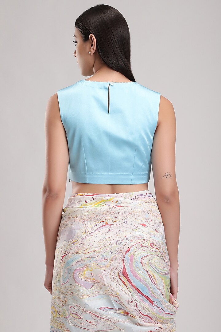 Blue Handmade Blouse by Be True at Pernia's Pop Up Shop