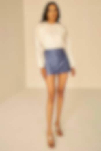 Off-White Cotton Silk Blouse by BETRUE at Pernia's Pop Up Shop