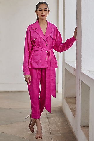 Rani Pink Linen Co-Ord Set by BETRUE