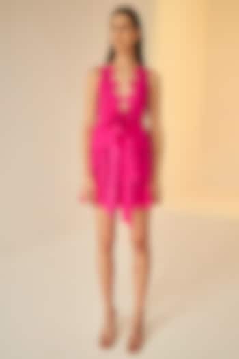 Pink Habutai Silk Dress by BETRUE