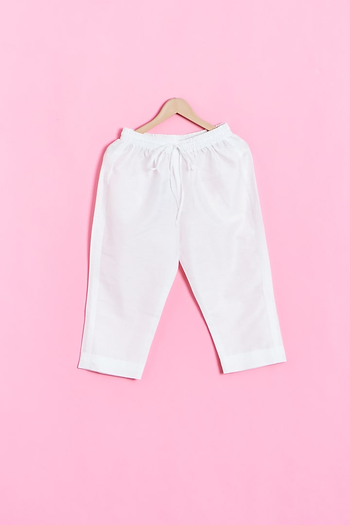 Blue Cotton Hand Embroidered Kurta Set For Boys by Be Bonnie at Pernia's Pop Up Shop