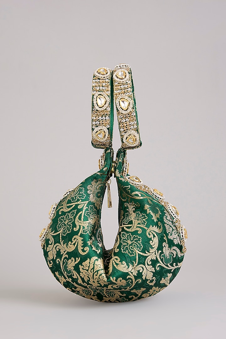 Green Brocade Opulence Purse by Be Chic at Pernia's Pop Up Shop