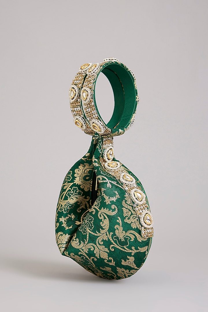 Green Brocade Opulence Purse by Be Chic at Pernia's Pop Up Shop