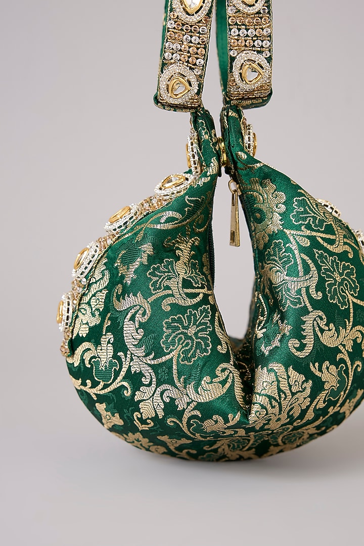 Green Brocade Opulence Purse by Be Chic at Pernia's Pop Up Shop