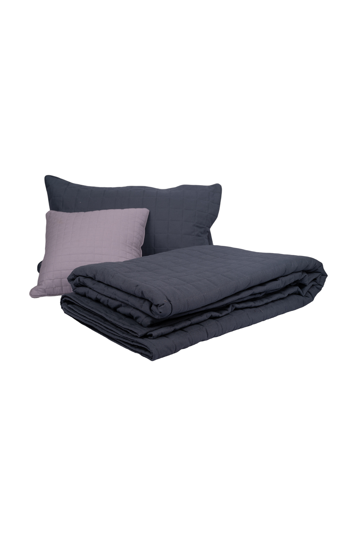 Blue Cotton Cambric Bed Cover (Set of 5) by Ratios at Pernia's Pop Up Shop