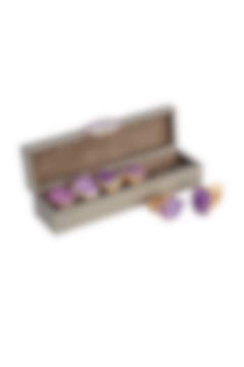 Purple Agate Stone Napkin Rings (Set of 6) by Bespoke Home Jewels