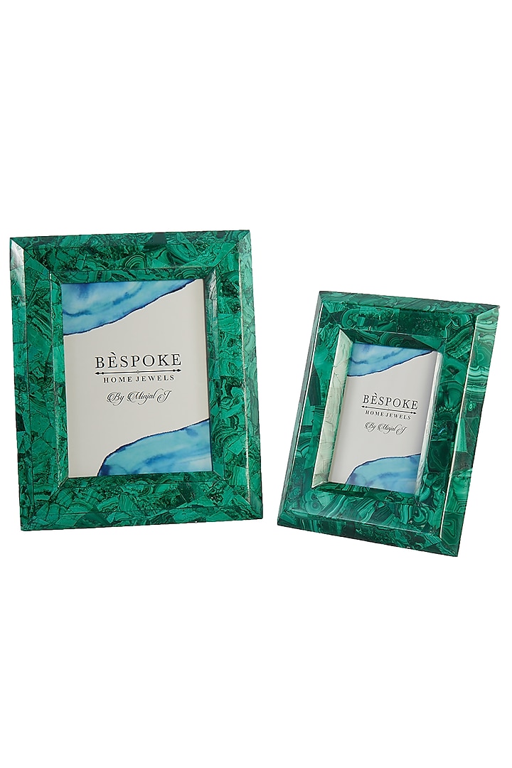 Green Malachite Photo Frame by Bespoke Home Jewels