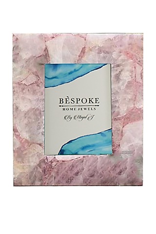 Pink Rose Quartz Photo Frame by Bespoke Home Jewels