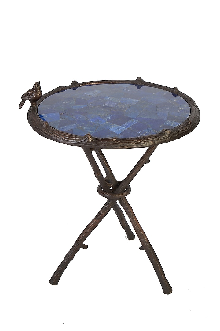 Blue Lapis Lazuli Accent Table by Bespoke Home Jewels