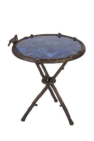 Blue Lapis Lazuli Accent Table by Bespoke Home Jewels