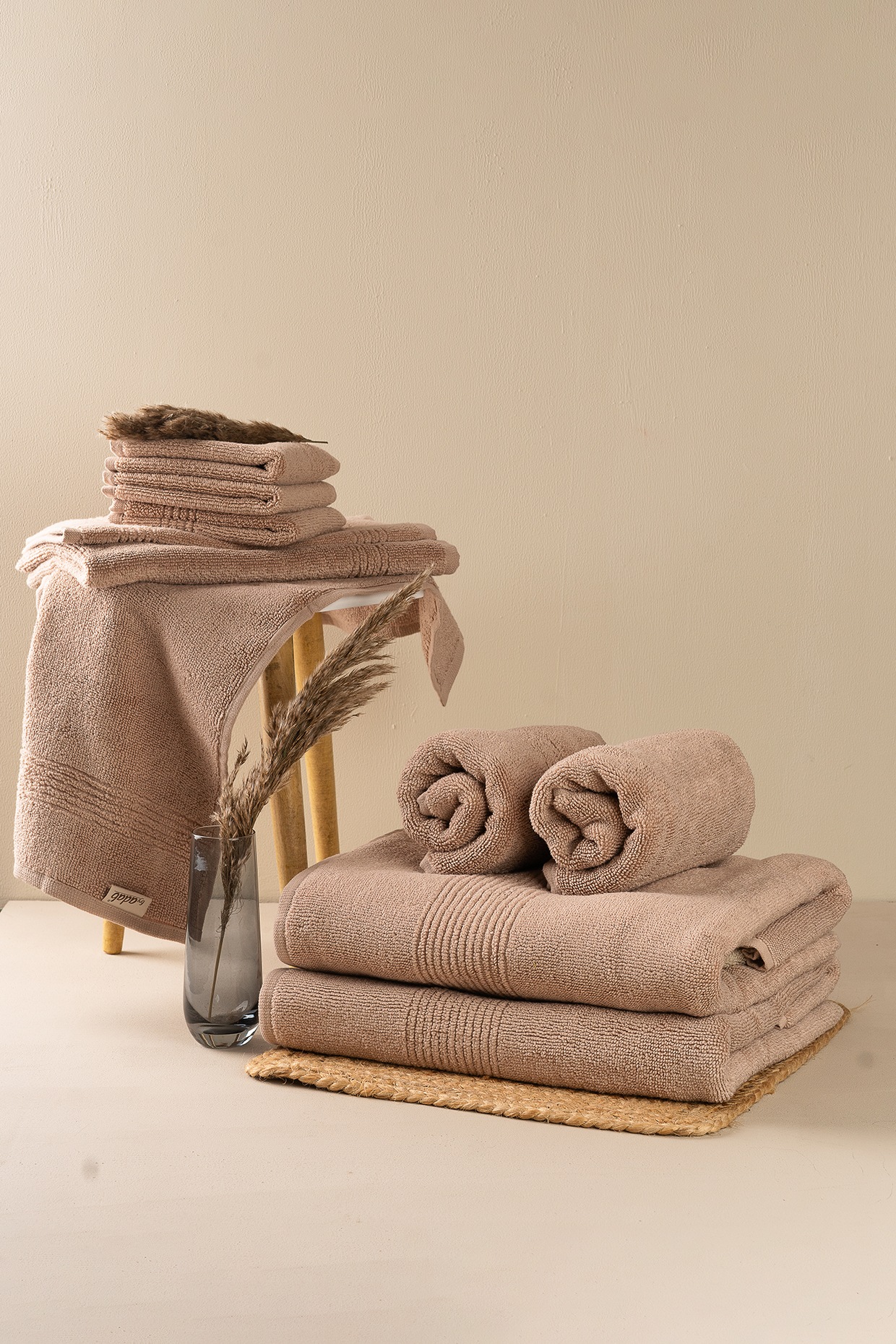 Beige hand online towel