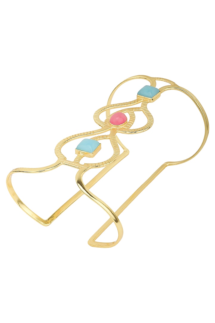 Gold plated jade stone handcuff available only at Pernia's Pop Up Shop.