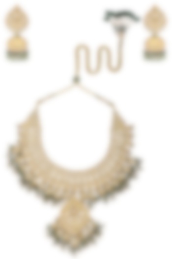 Gold Plated Kundan Necklace Set by Belsi's Jewellery