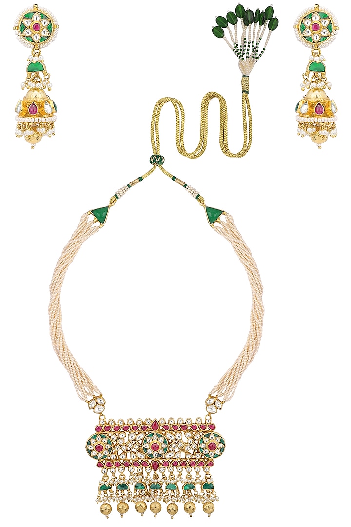 Gold Plated Necklace Set by Belsi's Jewellery