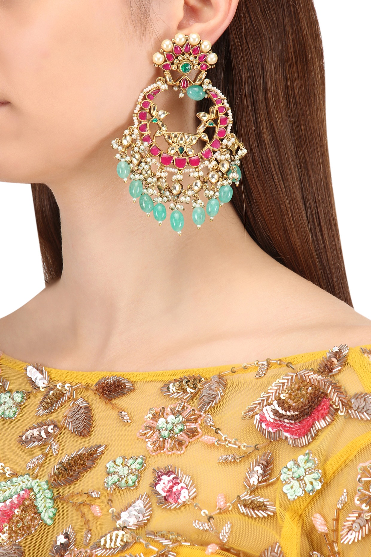 Buy Moti Ornaments  Pearl Jewellery  Pearl Necklace Set  Sonchafa   Tagged EARRINGS