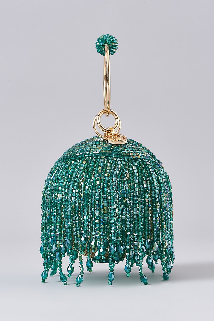 Green Crystal Round Bag by Bag Head at Pernia's Pop Up Shop