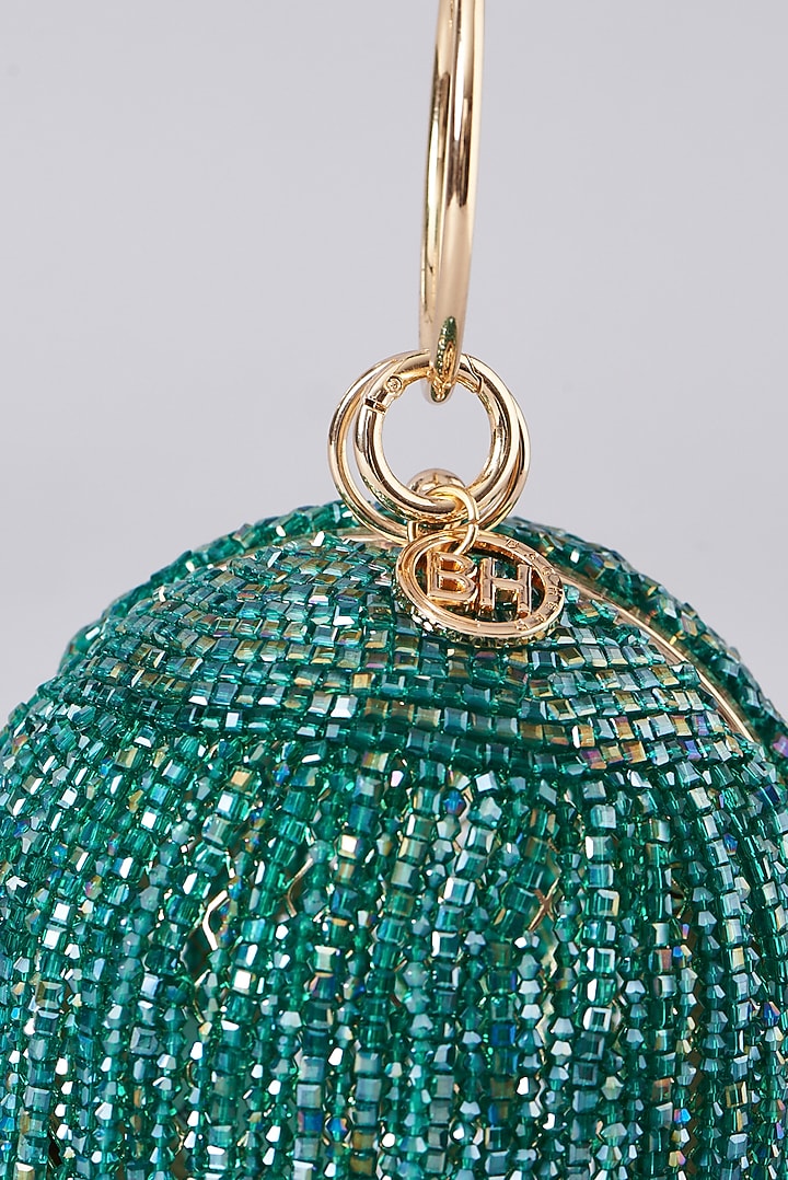 Green Crystal Round Bag by Bag Head at Pernia's Pop Up Shop