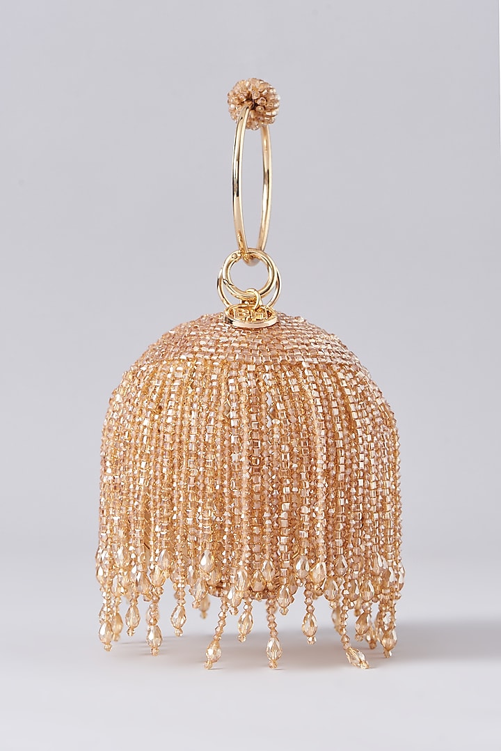 Gold Crystal Round Bag by Bag Head