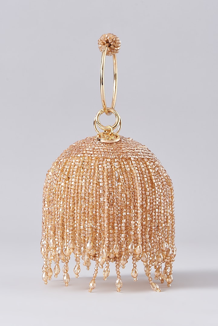 Gold Crystal Round Bag by Bag Head at Pernia's Pop Up Shop