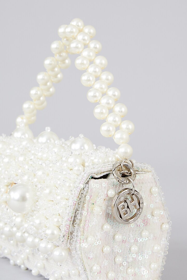 Emerald White Crystal & Pearl Handbag Design by Bag Head at Pernia's Pop Up  Shop 2023