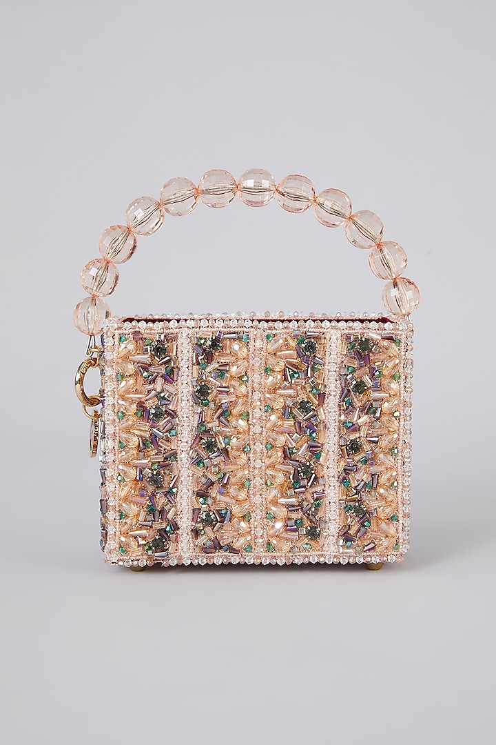 Rose Gold Crystal Handcrafted Handbag by Bag Head