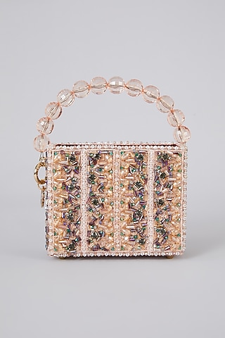 Rose Gold Crystal Handcrafted Handbag by Bag Head