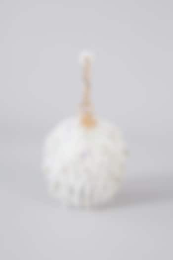 White Crystal & Tassel Ball Bag by Bag Head