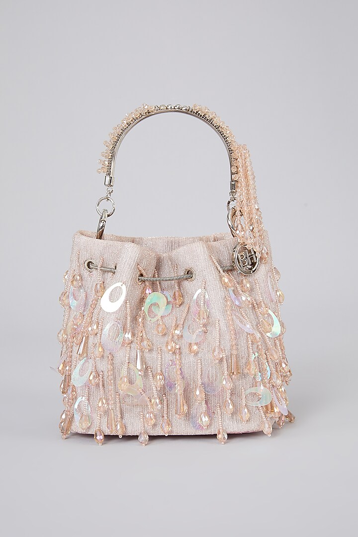 Rose Gold Crystal Potli Bag by Bag Head at Pernia's Pop Up Shop