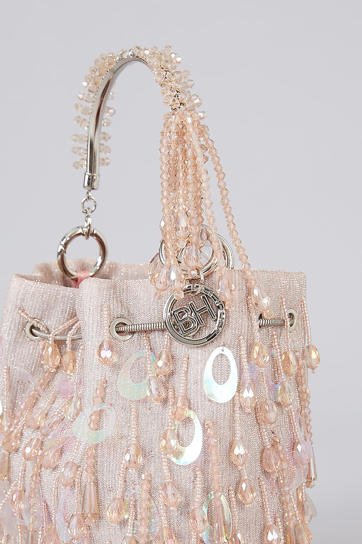 Rose Gold Crystal Potli Bag by Bag Head at Pernia's Pop Up Shop