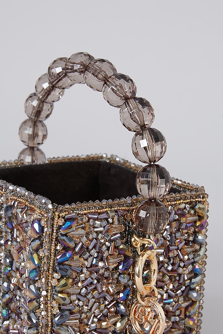 Grey Crystal Handbag by Bag Head at Pernia's Pop Up Shop