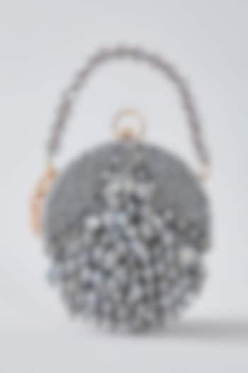 Silver Crystal Clutch by Bag Head