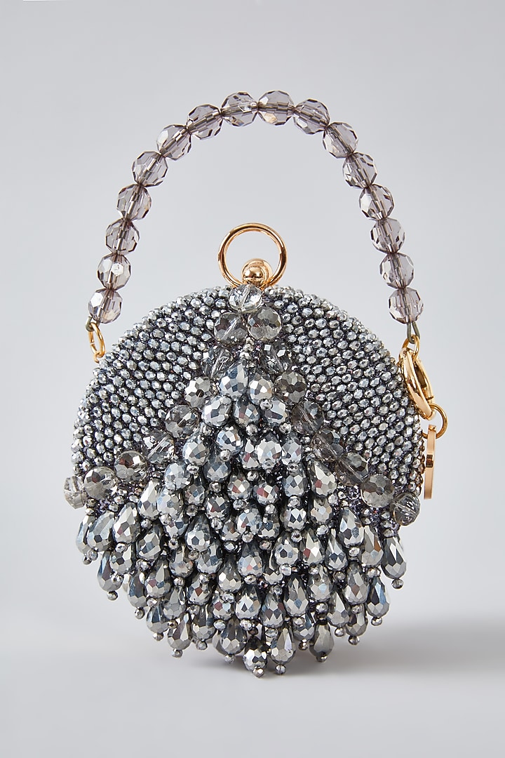 Silver Crystal Clutch by Bag Head at Pernia's Pop Up Shop