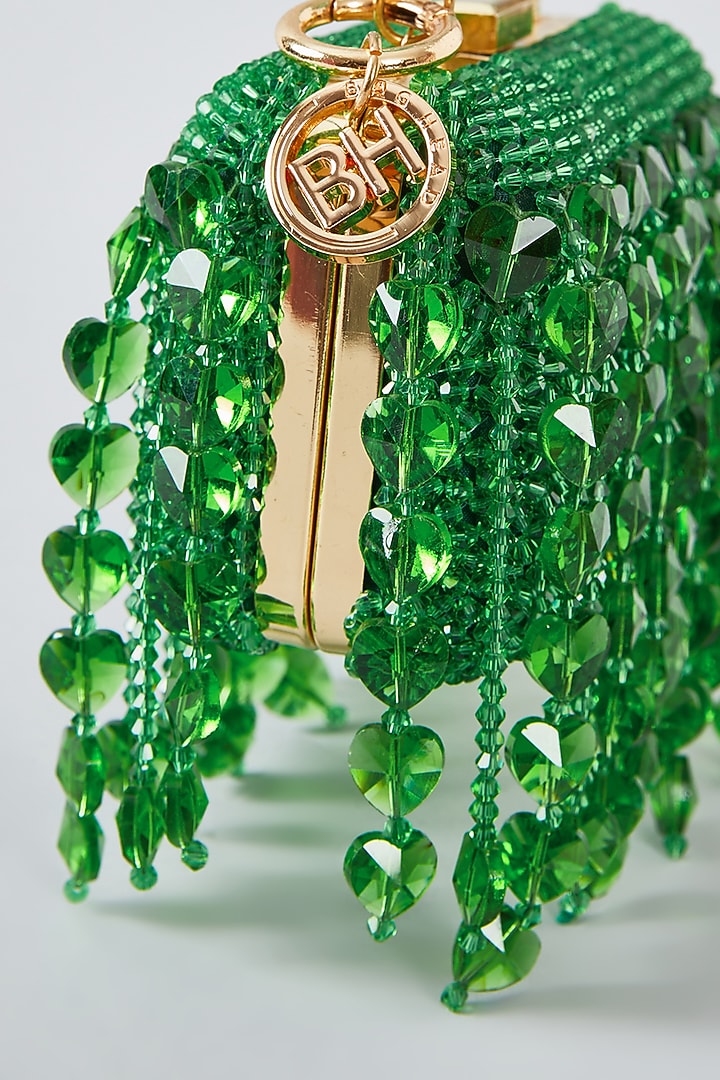 Green Crystal Clutch by Bag Head at Pernia's Pop Up Shop