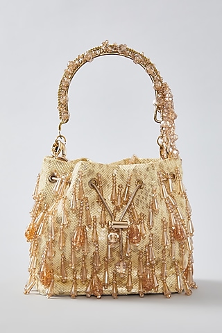 Gold Crystal Potli by Bag Head