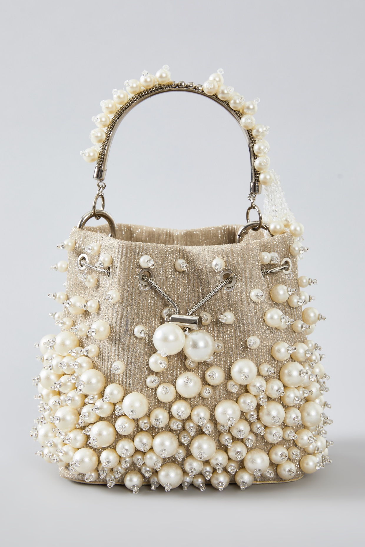Handled Assorted Dazzling Allure Ethereal Pearl Potli Bag at Rs 1350/piece  in Delhi