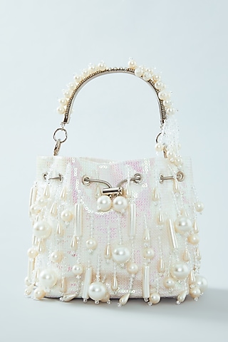 White Pearl Potli by Bag Head