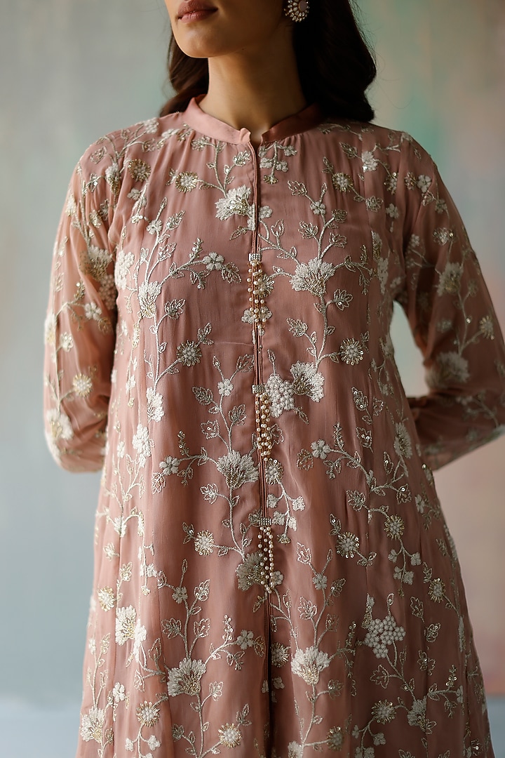 Plum Georgette Dhoti Set by Begum Pret at Pernia's Pop Up Shop