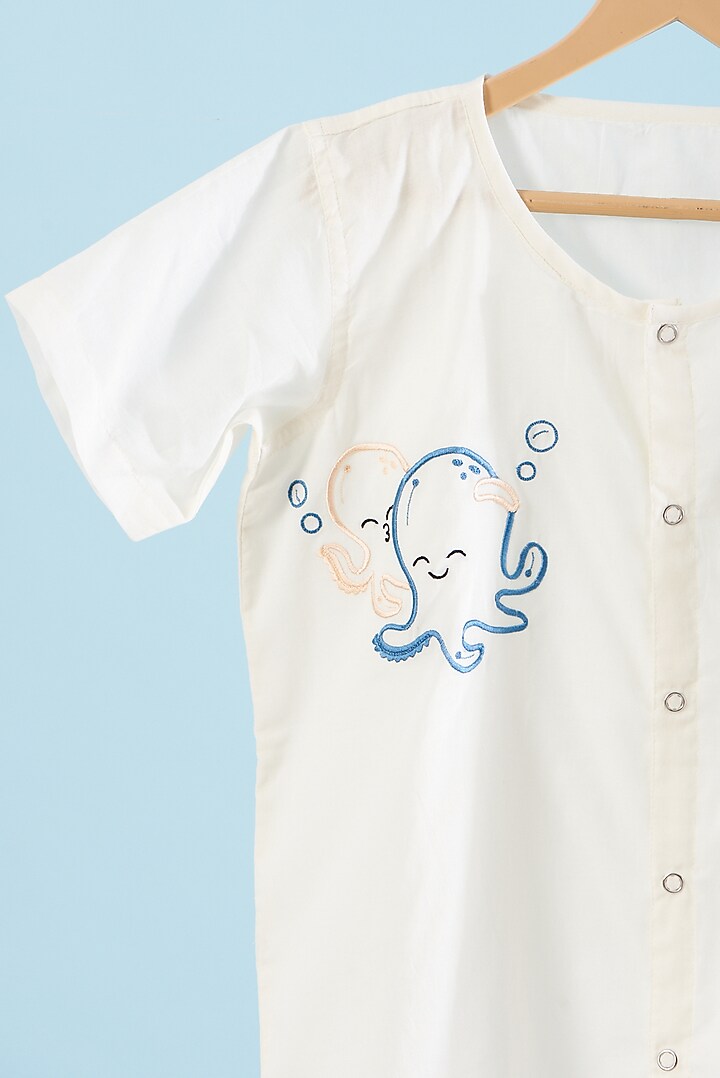 White Cotton Printed Shirts (Set of 3) by Bhaakur at Pernia's Pop Up Shop