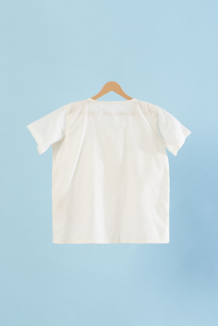 White Organic Cotton Shirts (Set of 2) by Bhaakur at Pernia's Pop Up Shop