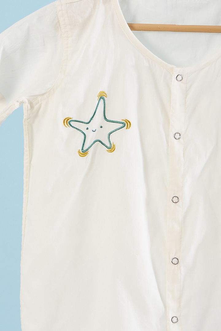 White Organic Cotton Shirts (Set of 2) by Bhaakur at Pernia's Pop Up Shop
