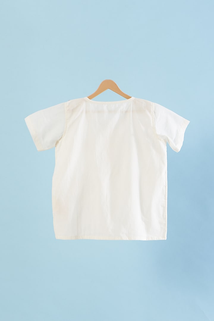 White Cotton Printed Shirts (Set of 2) by Bhaakur at Pernia's Pop Up Shop
