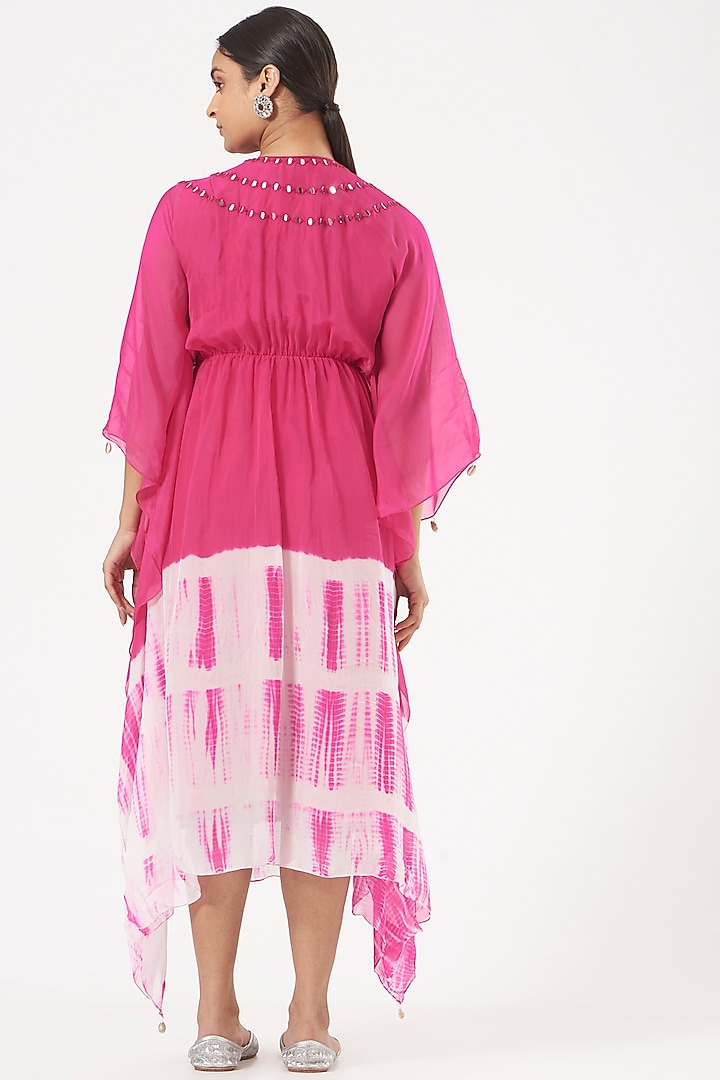 Pink Embroidered Kaftan by Bharat Adiani at Pernia's Pop Up Shop