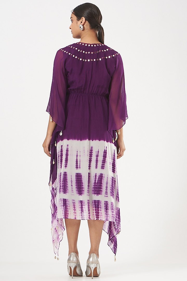 Purple Embroidered Kaftan by Bharat Adiani at Pernia's Pop Up Shop