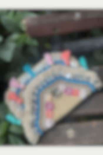 Beige Jute Clutch by BHAVNA KUMAR at Pernia's Pop Up Shop