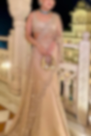 Gold Sequinned Net Embroidered Mini Bag by BHAVNA KUMAR at Pernia's Pop Up Shop