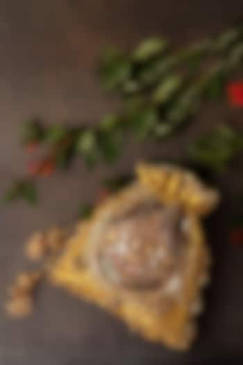 Antique Gold & Copper Gota Fabric Zardosi Potli Bag by BHAVNA KUMAR at Pernia's Pop Up Shop