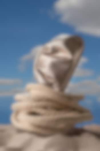 Pewter Grey Vegan Leather Puff Clutch Bag by BHAVNA KUMAR at Pernia's Pop Up Shop