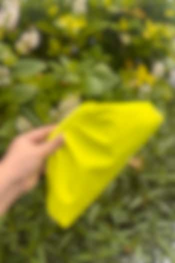 Neon Green Vegan Leather Puff Clutch Bag by BHAVNA KUMAR at Pernia's Pop Up Shop