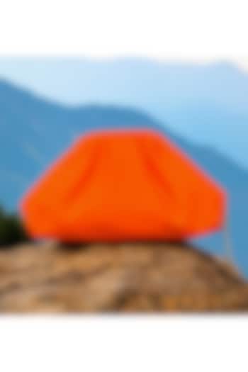 Neon Orange Vegan Leather Puff Bag by BHAVNA KUMAR at Pernia's Pop Up Shop