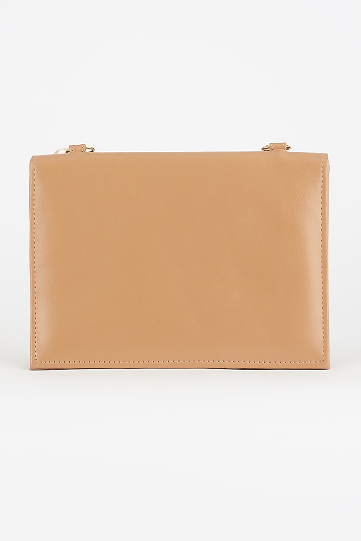 Tan Vegan Leather Waist Bag by BHAVNA KUMAR at Pernia's Pop Up Shop
